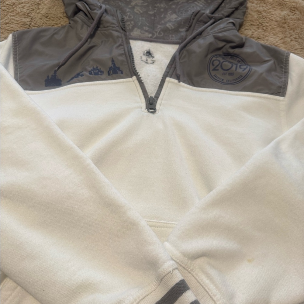 Disney Women's White and Gray Pullover Jacket